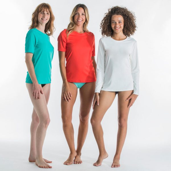 Women’s Surfing T-Shirt Long-Sleeved UV-Resistant - Malou Greige (Undyed) Online Hot Sale