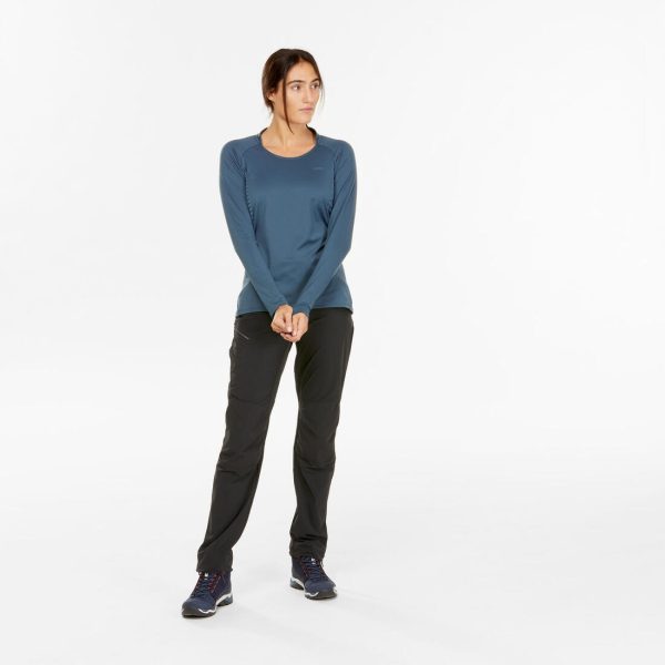 Women’s Mountain Walking T-shirt Long-sleeved - MH550 Discount