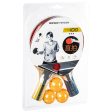 Set of 2 TTR 100 3* All-Round Table Tennis Bats and 3 TTB 100* 40+ Balls Orange Hot on Sale