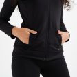 Women s Straight-Cut Fitness Cardio Jacket - Black For Discount