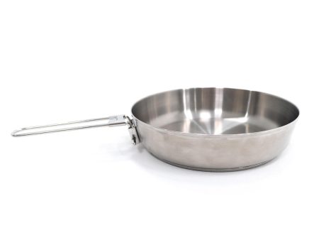 Hiker s Camp Frying Pan w  Two-Layer Bottom Stainless Steel 0.9L - MH100 Cheap