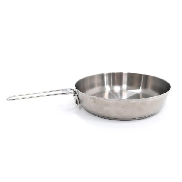 Hiker s Camp Frying Pan w  Two-Layer Bottom Stainless Steel 0.9L - MH100 Cheap