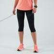 Women’s Running Bottoms Seamless Cropped - Kiprun Care Black on Sale