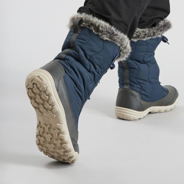 Women s High Snow Boots Laced Waterproof - SH500 X-Warm Supply