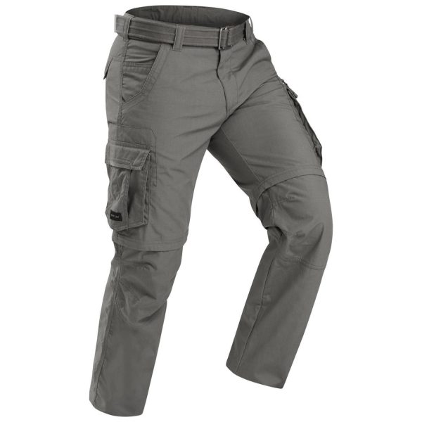 Men s Travel Trekking Cargo Trousers Zip-Off -Travel 100 Khaki Online