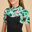 Girl’s Surfing Shorty Wetsuit Neoprene 1.5mm - 500 Tiare Black on Sale