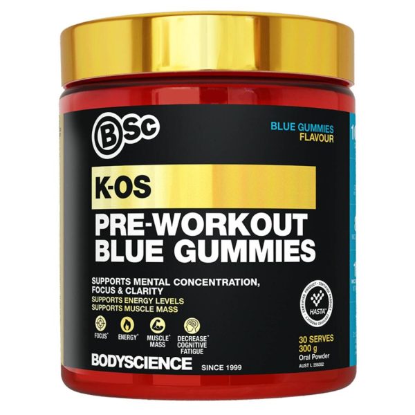 K-OS Pre-Workout 300g Blue Gummies For Cheap