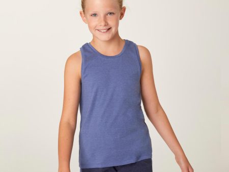 Girls  Cotton Tank Top 500 - Blue on Sale