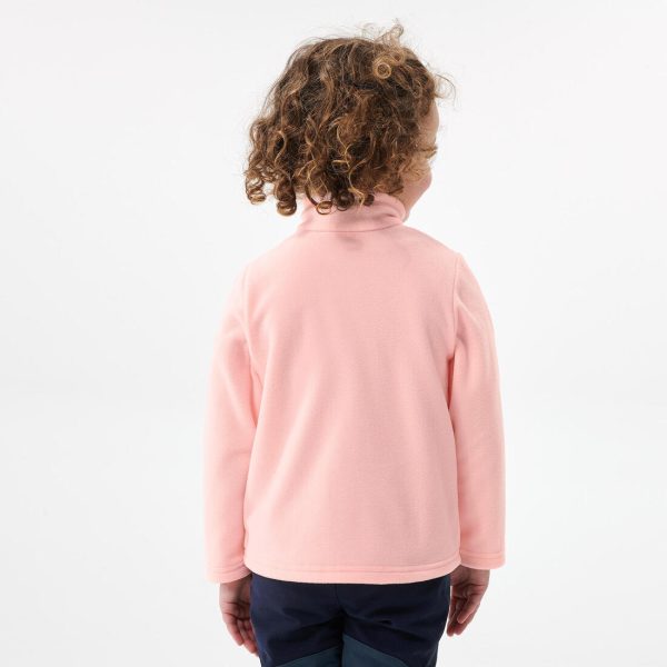 Kids’ Hiking Fleece - MH100 Aged 2-6 - Pink For Sale