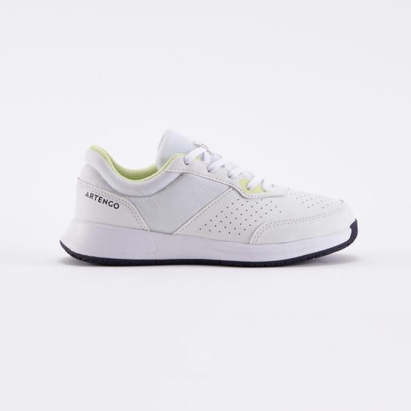 Kid s Tennis Shoes Lace-up - Essential White Yellow Online Hot Sale