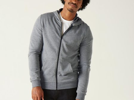 Men s Fitness Zip-Up Hoodie 100 - Grey Hot on Sale