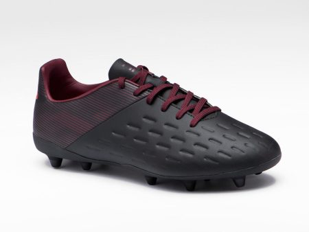 Men s Moulded Dry Pitch Rugby Boots Advance R100 FG - Black Burgundy Online now