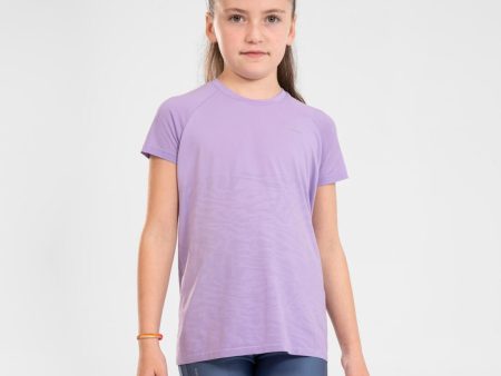 Girl s Running T-shirt Seamless - Kiprun Care Mauve Hot on Sale