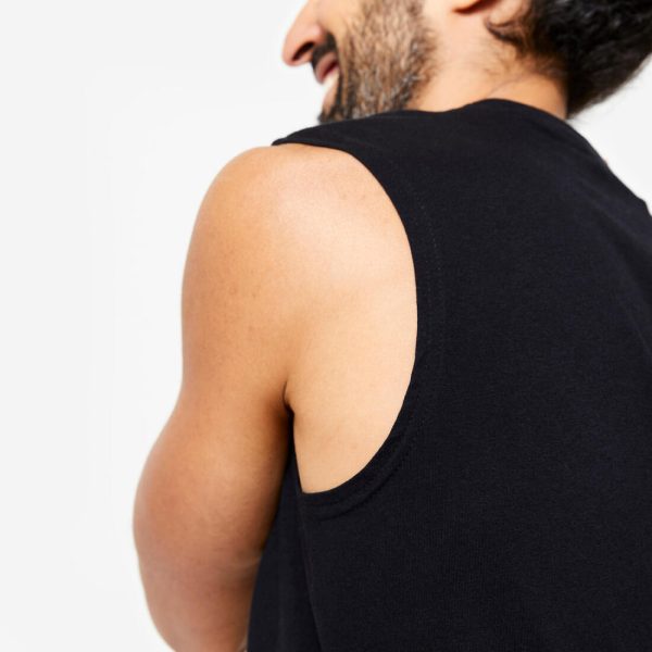 Men s Straight-Cut Crew Neck Stretchy Cotton Fitness Tank Top 500 Discount