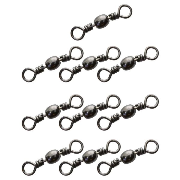 ROLLING FISHING SWIVEL BLACK NICKEL X10 For Discount