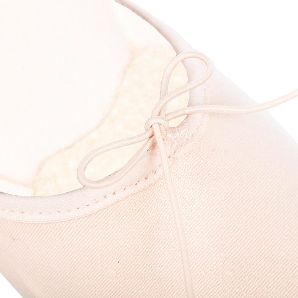 Stretch Canvas Split-Sole Demi-Pointe Ballet Shoes Size 9.5C to 6.5 - Salmon Online Hot Sale