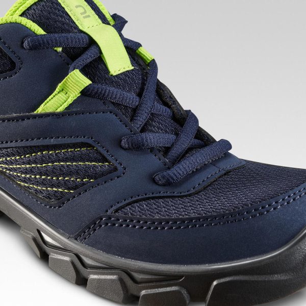 Quechua MH100 Kid s Hiking Shoes - Low - Lace-up - Navy Blue For Discount