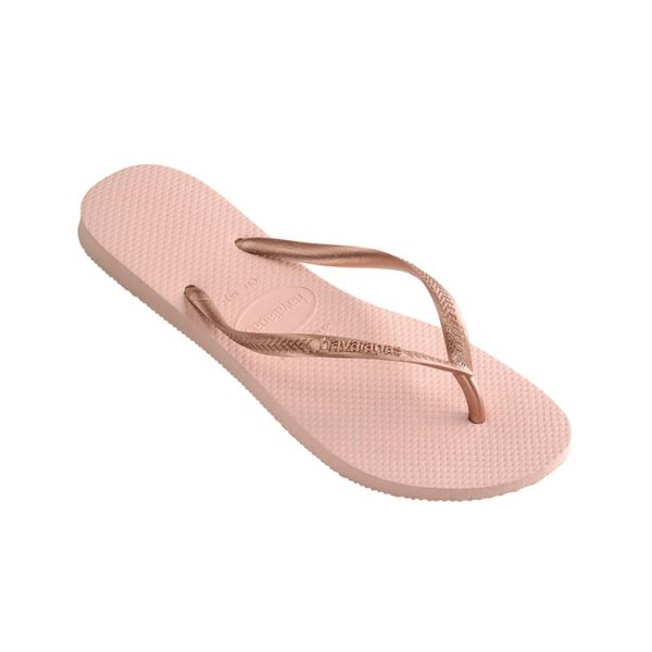 Havaianas Slim Metal Logo Nude Rose Gold Online Sale