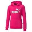 Puma ESS Logo Girl s Hoodie TR G - Pink For Cheap