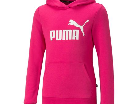 Puma ESS Logo Girl s Hoodie TR G - Pink For Cheap