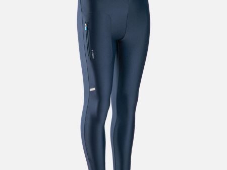 Kid s Running Tights Breathable - Kiprun Dry Navy Blue Fashion