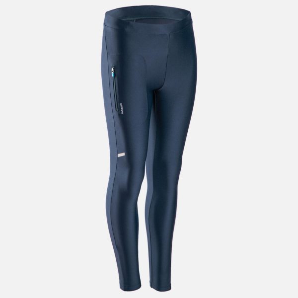 Kid s Running Tights Breathable - Kiprun Dry Navy Blue Fashion