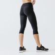 Women s short running leggings Support - black Supply