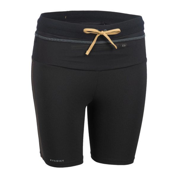 WOMEN S TRAIL RUNNING EMBOSS TIGHT SHORTS - BLACK BRONZE Supply