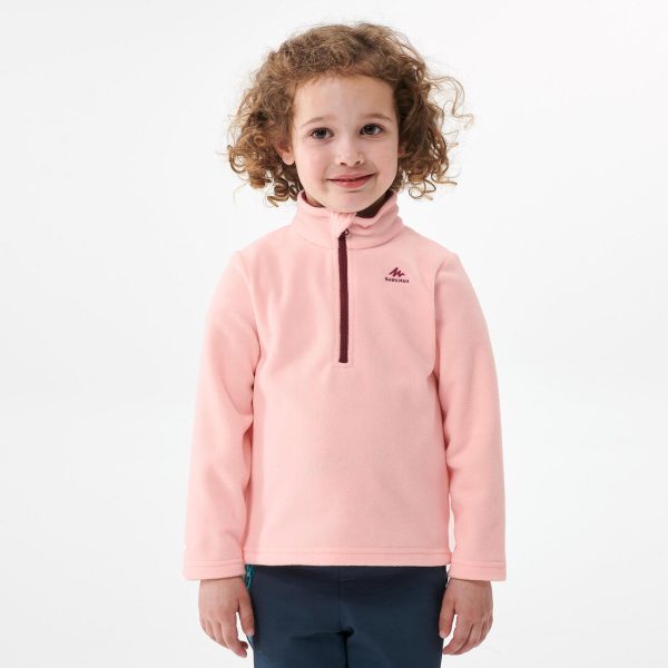 Kids’ Hiking Fleece - MH100 Aged 2-6 - Pink For Sale