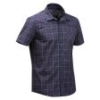 Men s Travel Shirt Short-sleeved Plaid - 100 Sale