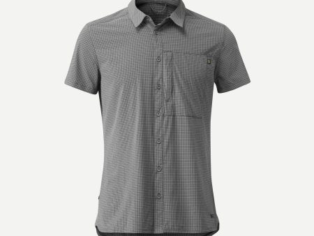 Men’s Trekking Shirt Short-sleeved Stretch - Travel 500 Grey Online Sale