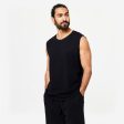 Men s Straight-Cut Crew Neck Stretchy Cotton Fitness Tank Top 500 Discount