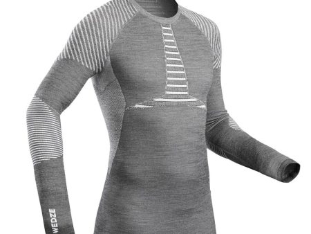 Wedze 900 Men s Thermal Ski Top - Merino Wool - Grey Online Sale