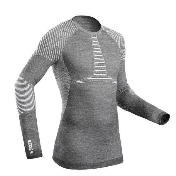 Wedze 900 Men s Thermal Ski Top - Merino Wool - Grey Online Sale