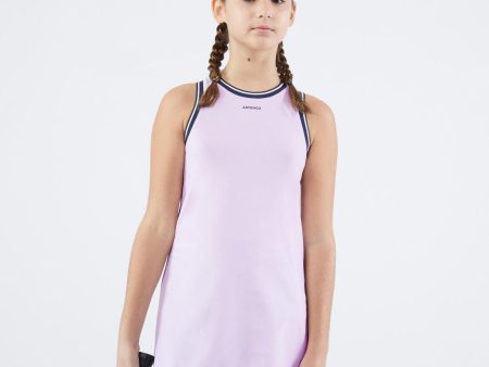 Girls  Tennis Dress Straight-cut - TDR 500 Navy mauve on Sale