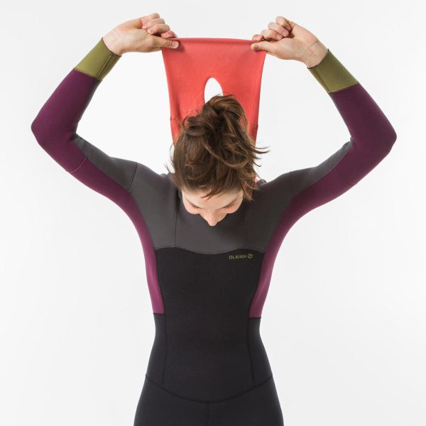 Women’s Full Wetsuit Back Zip Neoprene 4 3mm - 500 Online Hot Sale