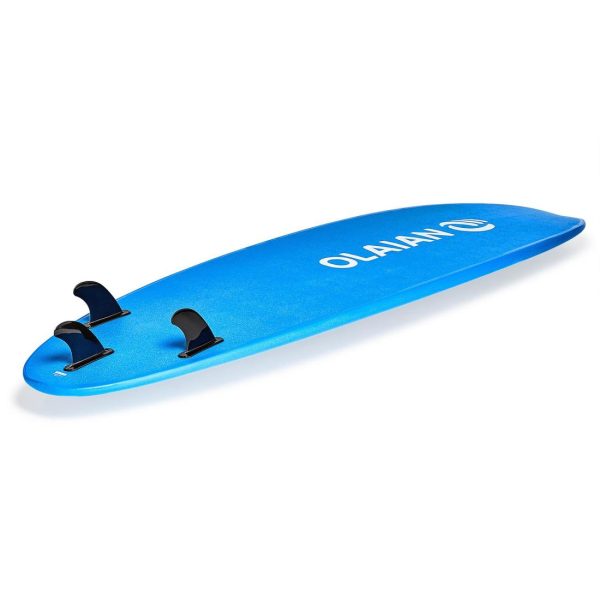 Kid s Foam Longboard Surfboard 7  + Leash & 3 Fins - 100 Fashion