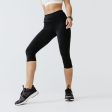 Women s short running leggings Support - black Supply