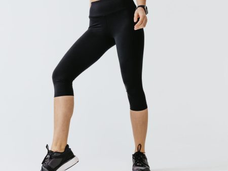 Women s short running leggings Support - black Supply