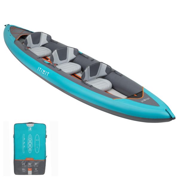 Inflatable Touring Kayak High-Pressure 3 person - X100+ For Discount