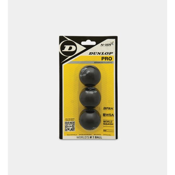 Dunlop Pro Squash Ball 3-Pack - Double Dot Online Sale