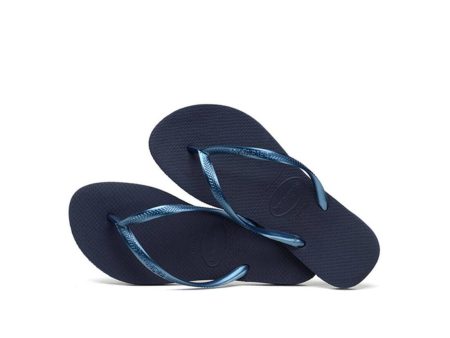 Havaianas Women s Flip Flops Slim Metallic - Navy Blue Cheap