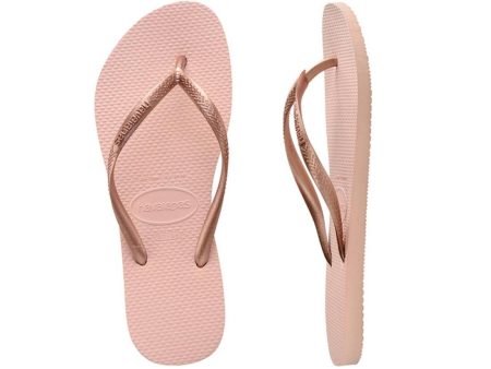 Havaianas Slim Metal Logo Nude Rose Gold Online Sale