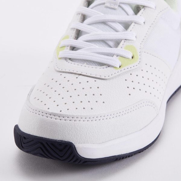 Kid s Tennis Shoes Lace-up - Essential White Yellow Online Hot Sale