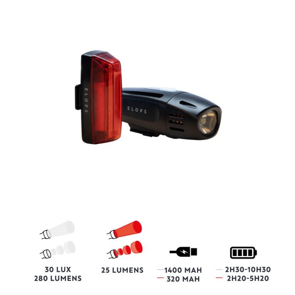 920 ST LED USB Front & Rear Bike Light Set Cheap