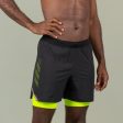 Men s Swimming Jammer-Swim Short - 500 Fiti Black Yellow Beige For Sale