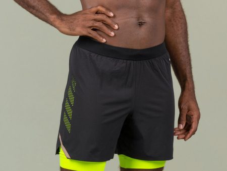 Men s Swimming Jammer-Swim Short - 500 Fiti Black Yellow Beige For Sale