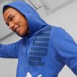 Puma ESS+ Logo Lab Men s Hoodie FL - Blue Hot on Sale