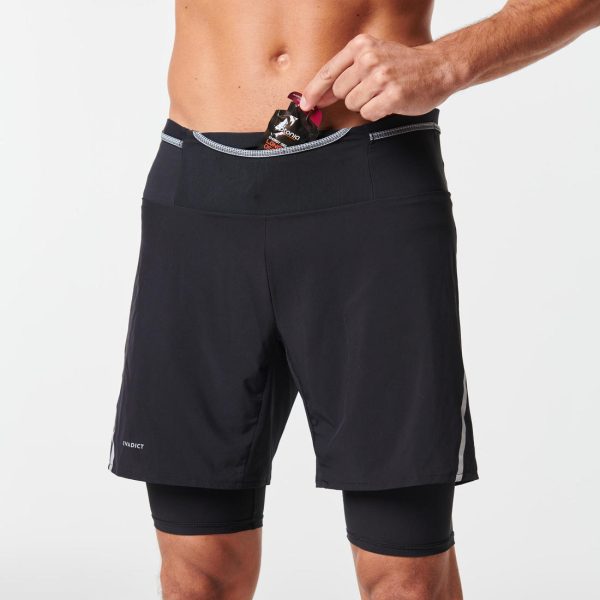 Men s Trail Running Baggy Shorts w  Inner Lining Cheap