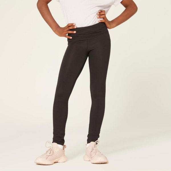 Girls  Breathable Leggings S500 - Black Sale